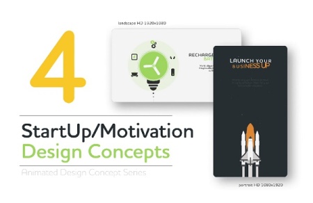 پروژه افتر افکت موشن گرافیک برای استارت آپ Start Up Motivation