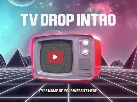 دانلود پروژه افتر افکت وله تلویزیون TV Drop Intro