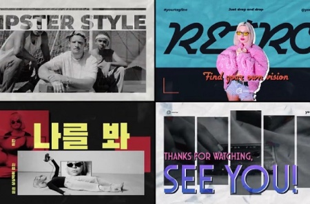 پروژه افتر افکت اسلایدهای تایپوگرافی Creative Typography Slides