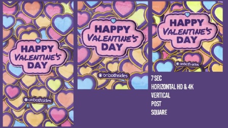 پروژه آماده افتر افکت استیکرهای ولنتاین Valentine Stickers Opener