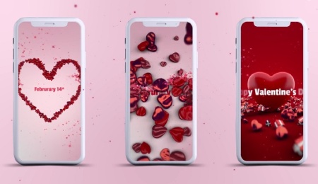 پروژه افتر افکت 3 استوری اینستاگرام ولنتاین Valentine's Day Stories