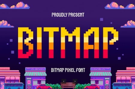 دانلود فونت انگلیسی پیکسلی Bitmap Pixel Font