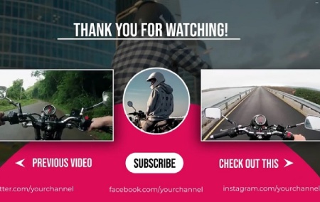 پروژه پریمیر مجموعه اسکرین های پایانی Modern End Screen