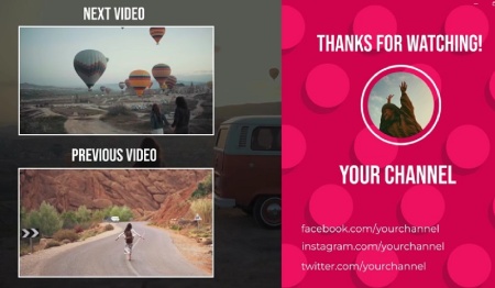 پروژه پریمیر 10 اسکرین پایانی Modern End Screen