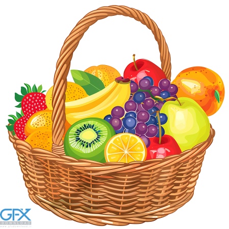 عکس سبد میوه کودکانه