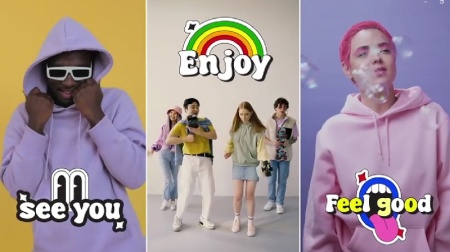 پروژه آماده افتر افکت 8 استیکر خنده دار Funny Stickers