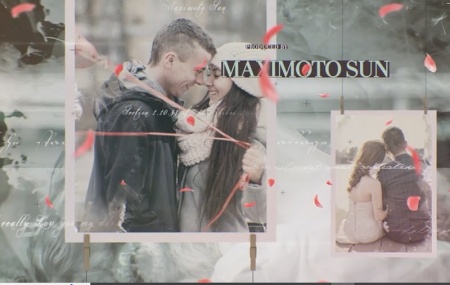 پروژه افتر افکت اسلایدشو احساسی با گلبرگ Petals Emotional Slideshow