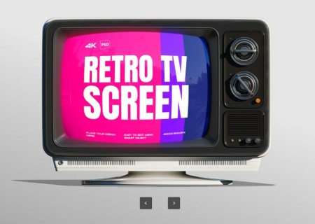 مجموعه موکاپ لایه باز تلویزیون قدیمی