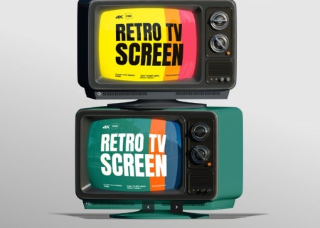 دانلود موکاپ لایه باز تلویزیون قدیمی