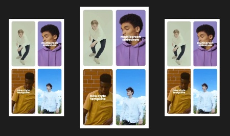 پروژه آماده افتر افکت اسلایدشو چندصفحه ای Rhythmic Multiscreen Slideshow