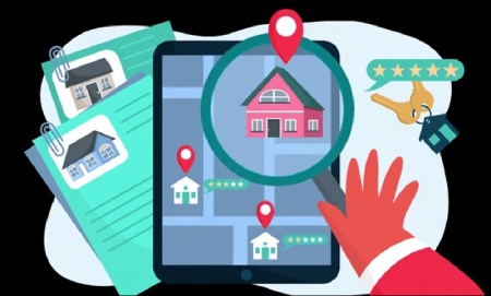 فوتیج موشن گرافیک سرچ آنلاین خانه Searching House Online