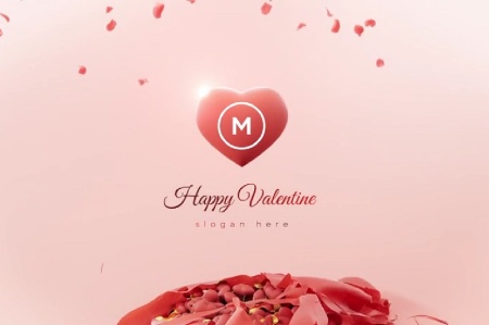 پروژه پریمیر لوگوی روز ولنتاین Valentines Day Logo