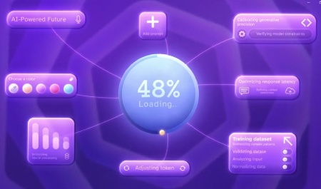 دانلود پروژه آماده پریمیر لوگو هوش مصنوعی Neural AI Logo Intro