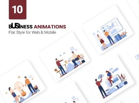 پروژه افتر افکت موشن گرافیک تجاری Business Discussion Animation