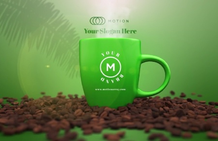 پروژه افتر افکت موکاپ تبلیغاتی ماگ قهوه Coffee Mug Mockup