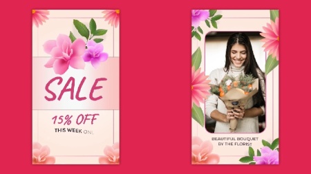 پروژه آماده افتر افکت استوری اینستاگرام گل فروشی Florist Instagram Stories