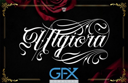 دانلود فونت انگلیسی تتو لاکچری Luxurious Tattoo Font