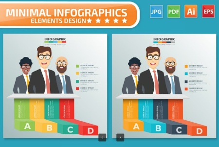 قالب اینفوگرافیک کار تیمی
