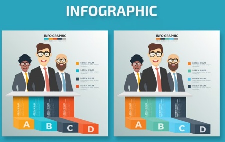 دانلود قالب آماده اینفوگرافیک کار تیمی