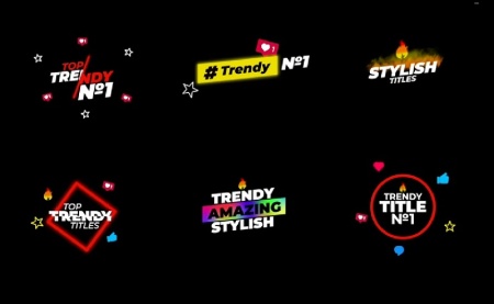 دانلود پروژه پریمیر 12 عناوین مدرن Trendy Titles