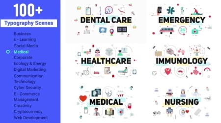 دانلود پک 100 تایپوگرافی موشن برای پریمیر Typography Scenes