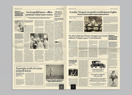 دانلود طرح لایه باز روزنامه و مجله قدیمی برای ایندیزاین