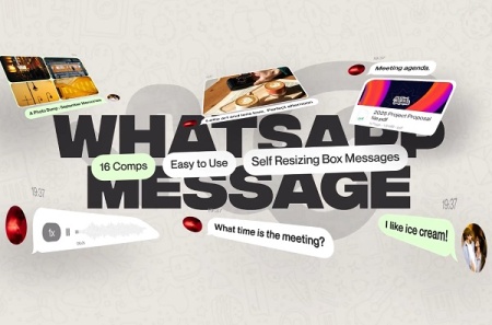 دانلود پروژه افتر افکت صفحه چت واتساپ Whatsapp Messages