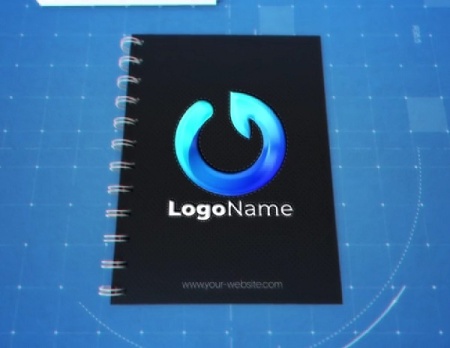 پروژه افتر افکت لوگو با دفتر یادداشت Business Notebook