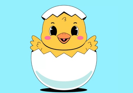 وکتور جوجه لایه باز با استایل بامزه