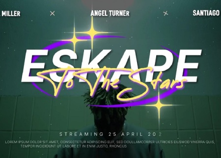 پروژه افتر افکت تایپوگرافی سینمایی Cinematic Vibes Typography