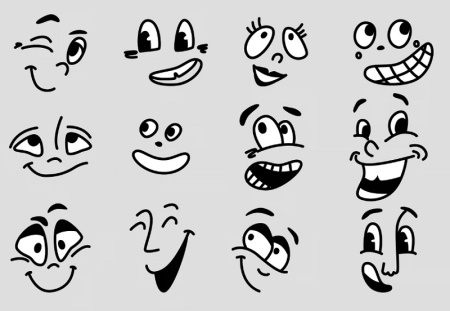 وکتور چشم و ابرو کارتونی