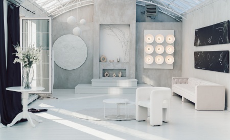 بک گراند اتاق سفید مدرن و حرفه‌ای مخصوص فتوشاپ