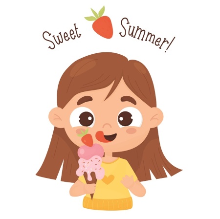 وکتور دختر بچه کارتونی برای پوستر و کتاب کودک