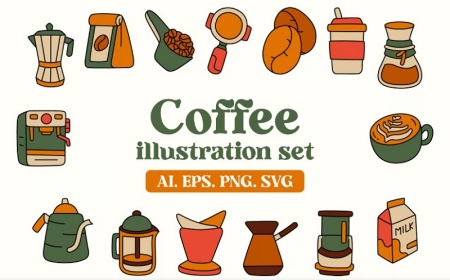 وکتور فنجان قهوه مناسب منو کافی‌شاپ