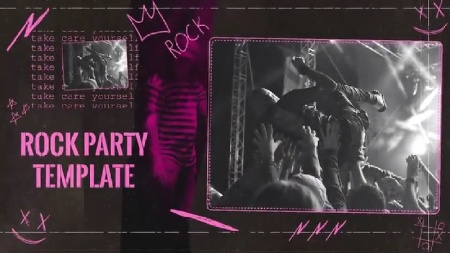 پروژه آماده پریمیر ساخت تیزر موسیقی راک Rock Party