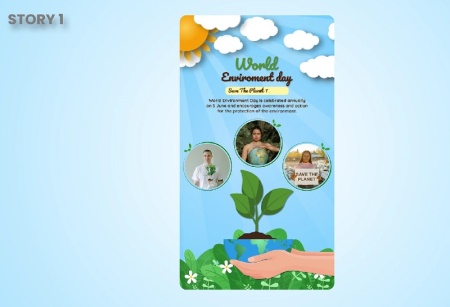 افتر افکت استوری طبیعت و روز جهانی محیط زیست World Environment Day