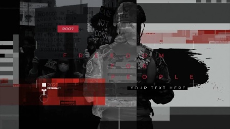 پروژه افتر افکت اسلایدشو تاریخچه جنگ با سبک سینمایی The War Glitch Slideshow