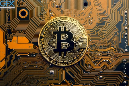 عکس سکه دیجیتال بیت کوین برای ادیت و طراحی