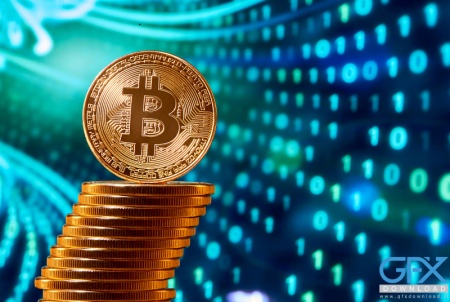 عکس هنری بیت کوین برای طراحی کاور و ادیت‌های کریپتویی