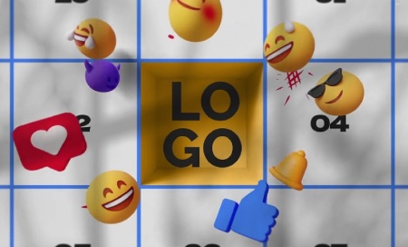دانلود معرفی لوگو با قالب تقویم در پریمیر Calendar Pop Logo