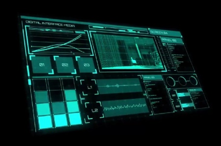 پروژه پریمیر با تم مدرن و دیجیتال برای ارائه‌های حرفه‌ای Digital Interface Media Screen