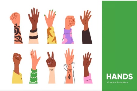 وکتور دست مشت شده