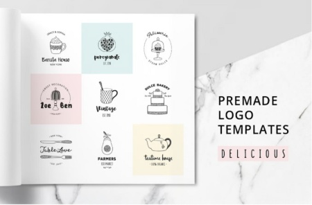 لوگو مینیمال برای کافی‌شاپ و غذاهای خانگی