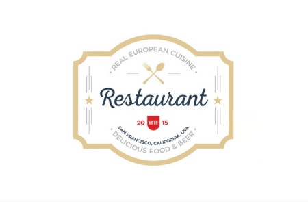 لوگو رستوران با طراحی کلاسیک