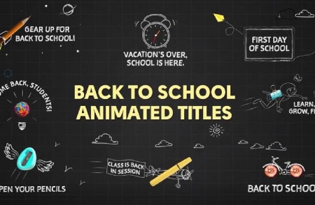 پروژه افتر افکت تایتل های بازگشت به مدرسه Back To School Titles
