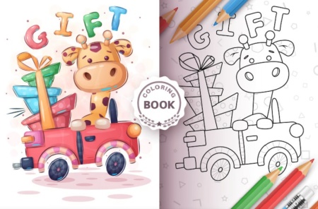 نقاشی کودکانه ساده و بسیار زیبا برای رنگ آمیزی