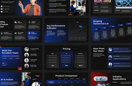 تمپلیت آماده پاورپوینت معرفی نرم افزار هوش مصنوعی با نام Software AI