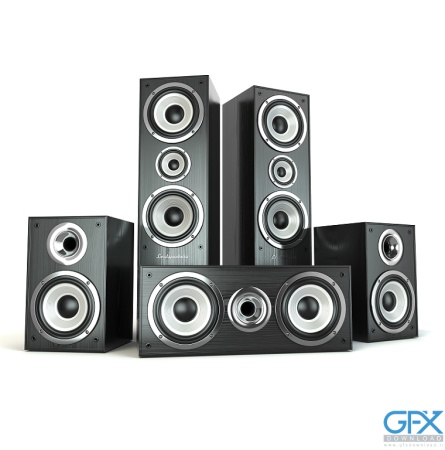 دانلود عکس بلندگو مشکی حرفه‌ای مناسب طراحی