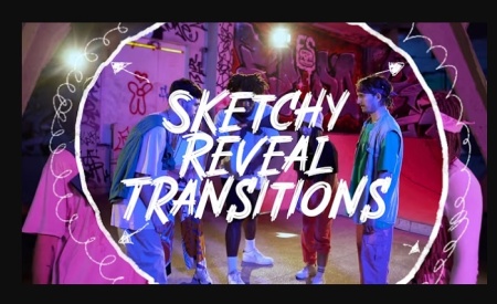 دانلود پک ترانزیشن پریمیر با افکت اسکچ Sketchy Reveal