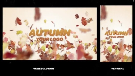 پروژه افتر افکت نمایش لوگو زیبا با تم پاییز Autumn Logo